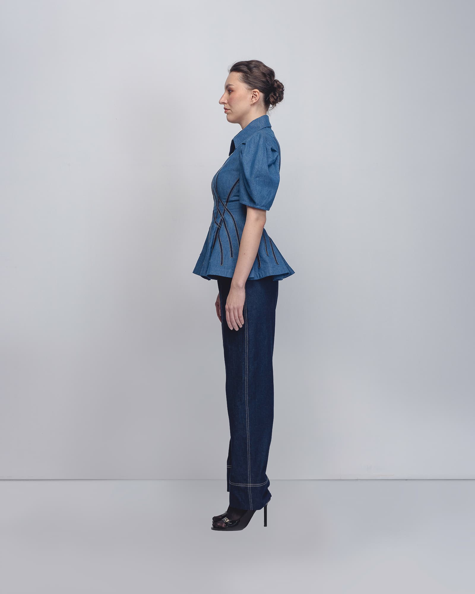 SPIRALE DENIM TOP — gallery 2